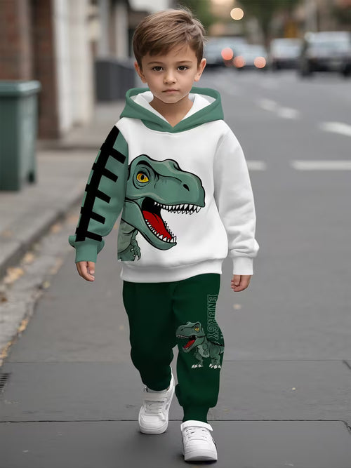 Ensemble sweat à capuche dinosaure pour garçon